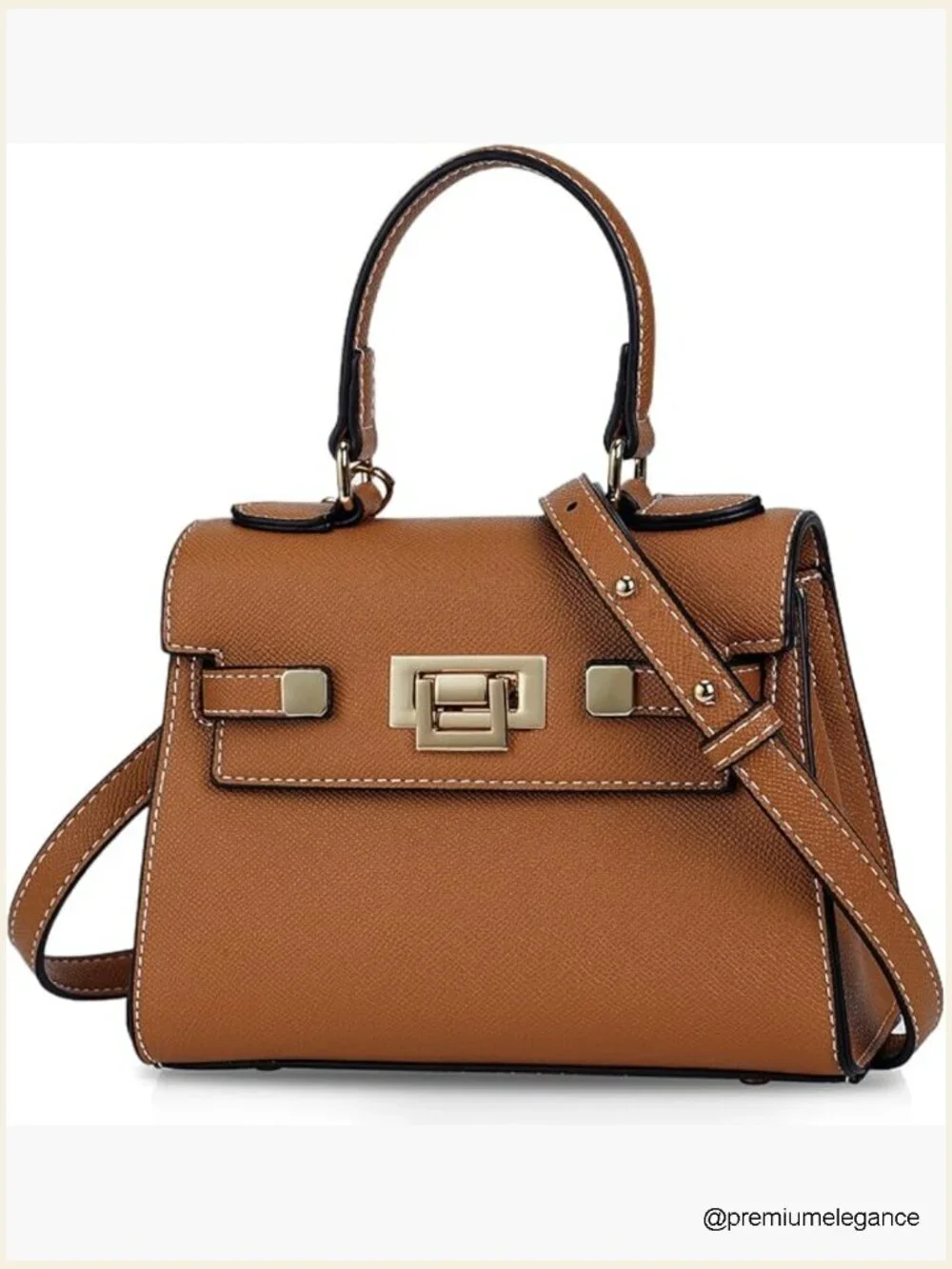 Mini Satchel Bag Top Handle Purse Small Crossbody Faux Leather Handbag